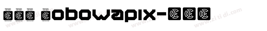 NCL Robowapix字体转换
